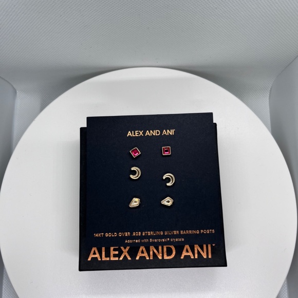 🌺Sterling Silver Alex And Ani Ruby Earrings. - Picture 6 of 6